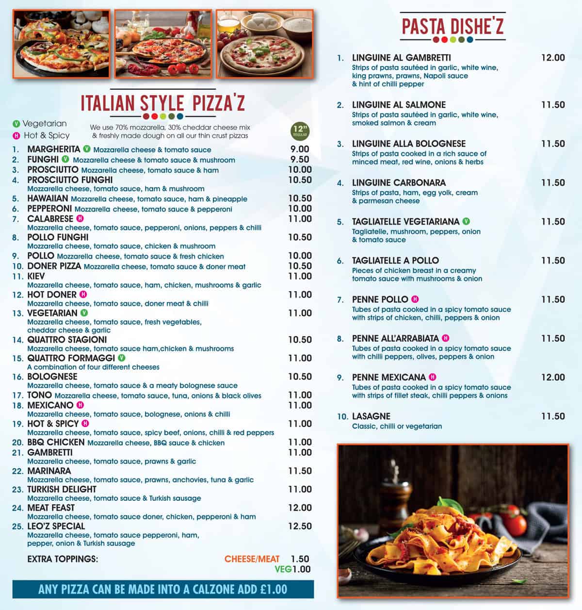 Takeaway Menu Page 1